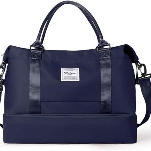Travel Duffel Bag,Sports Tote Gym Bag,Shoulder Weekender Overnight Bag for Women